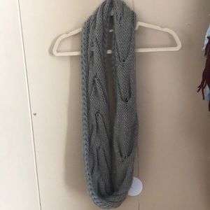 Grey Knit Infinity Scarf